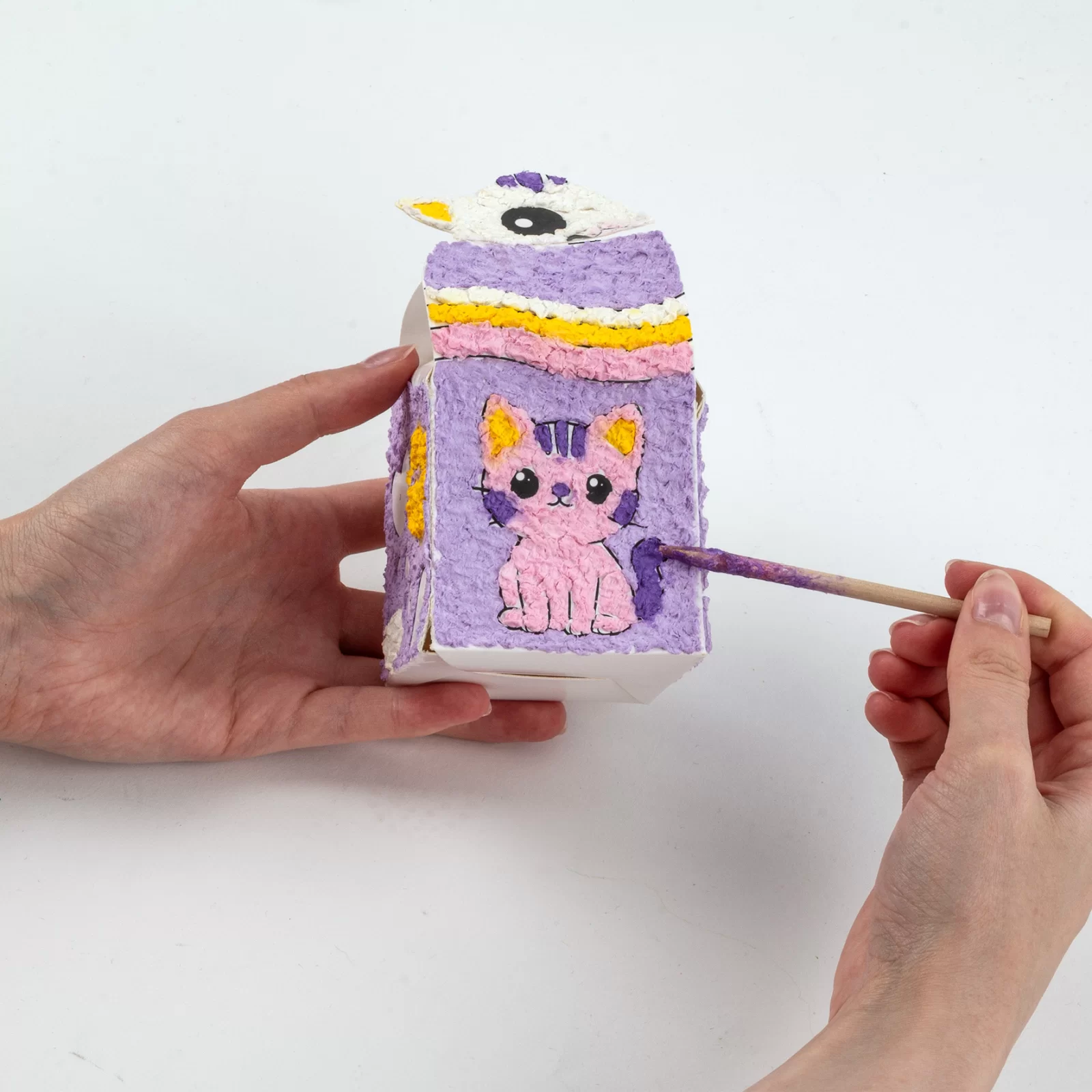 KIT CREATIV CUTIUTA PE NUMERE, PISICUTA, PAPIER MACHE KIDEA KNSZKKA [2]