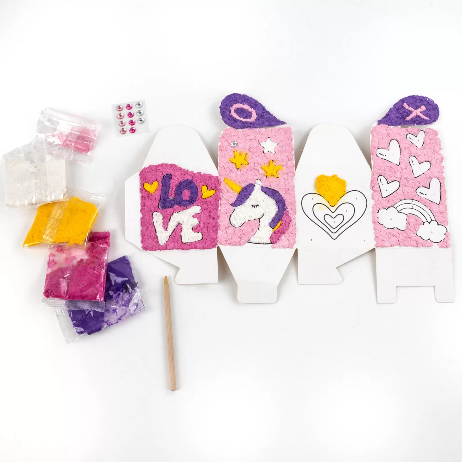 KIT CREATIV CUTIUTA PE NUMERE, UNICORN, PAPIER MACHE KIDEA KNSZSKA [1]