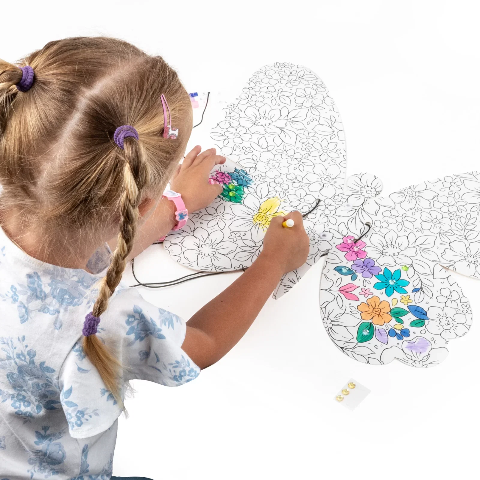 KIT CREATIV DE COLORAT SI DECORAT - ARIPI DE FLUTURE MAGIC KIDEA SKFMKA [6]