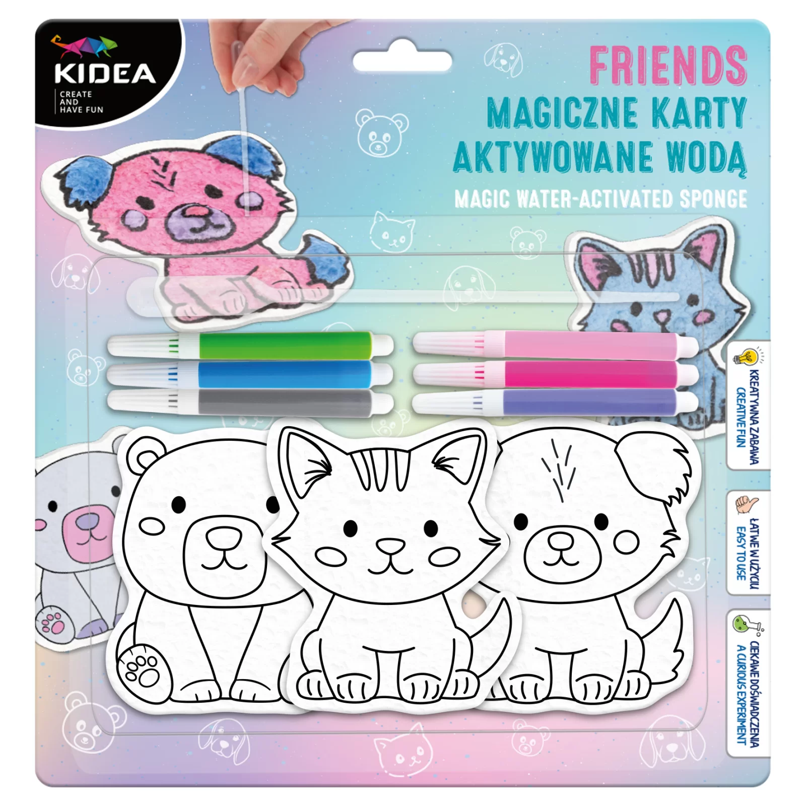 Seturi Creative pentru Copii - KIT MAGIC 3D MAGIE CU APA FRIENDS KIDEA MKAFKA