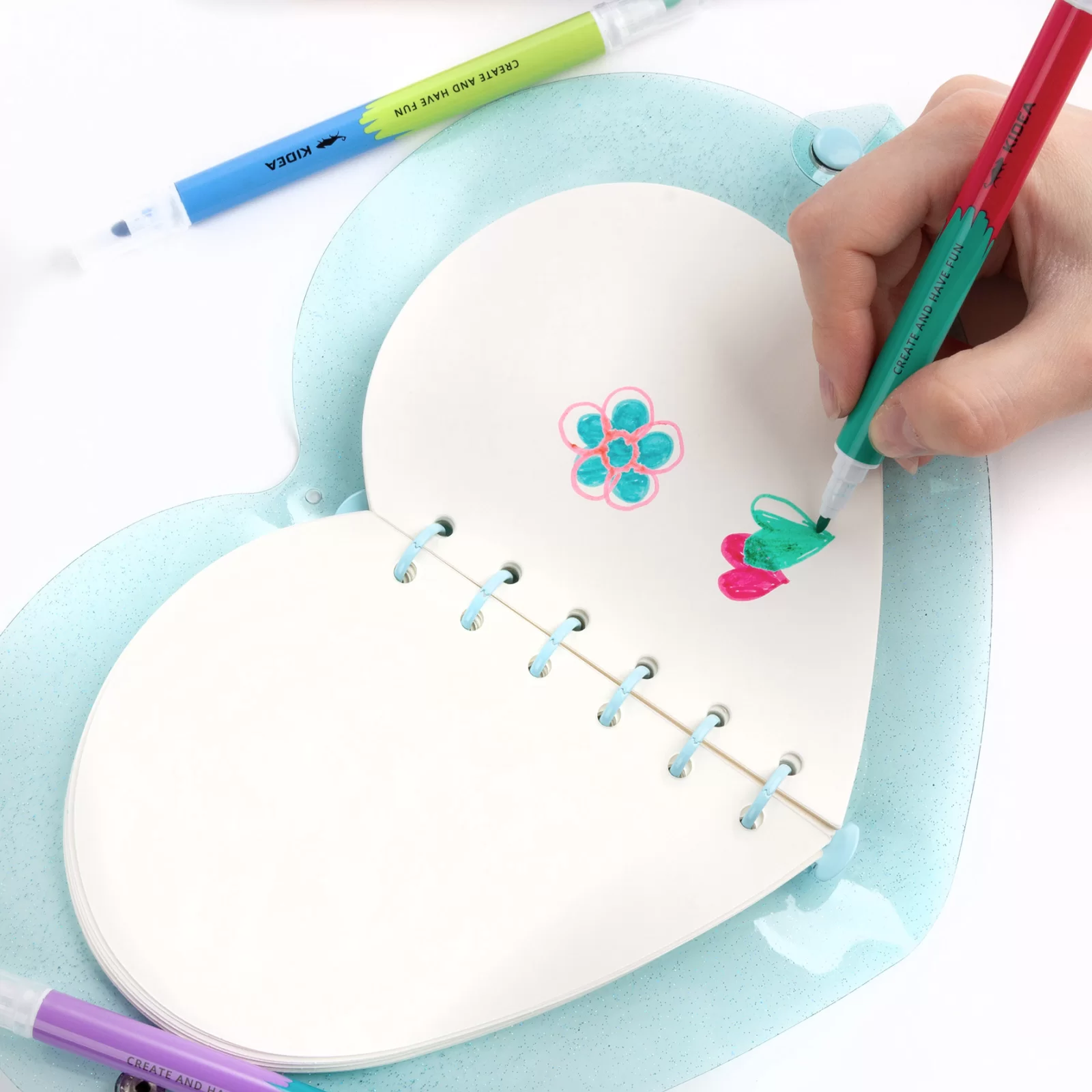 DE MARKER EVIDENTIATOR 2 CAPETE 10 CULORI PASTEL KIDEA MW10KKA [4]