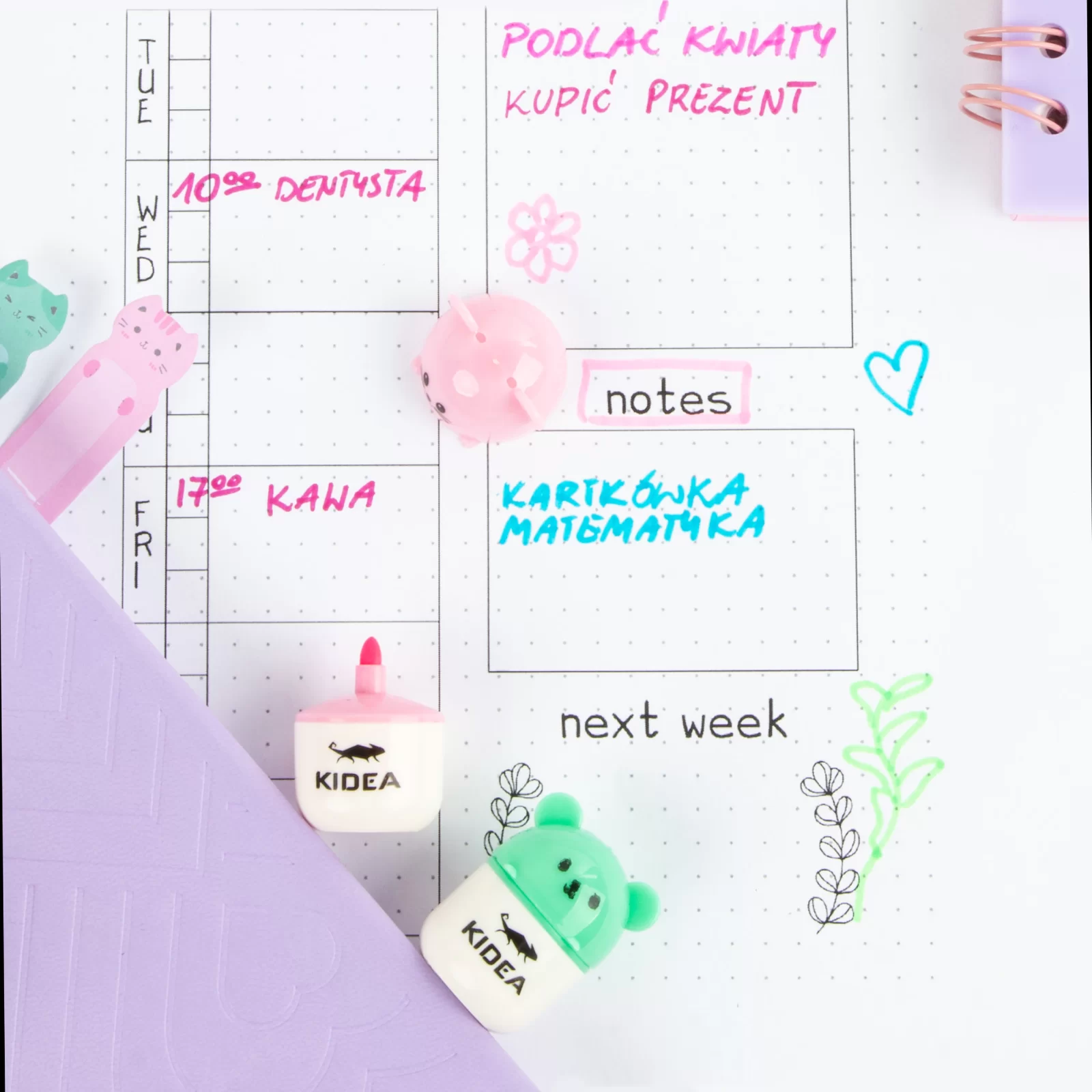 DE MINI TEXTMARKER 5 CULORI/SET URSULET KIDEA ZNI5KKA [3]
