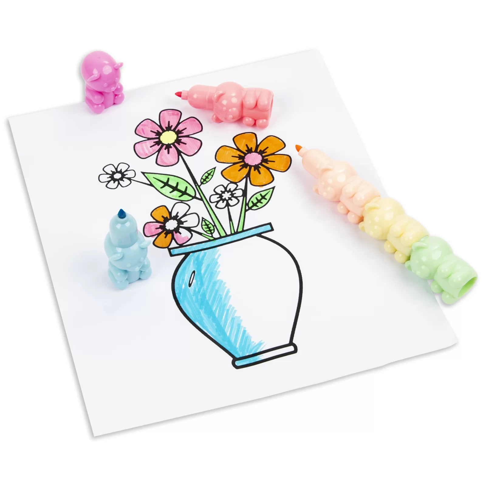 Mini Textmarkere 5 Culori/Set Ursuleți Kidea FNPWKA - Culori Pastelate [1]