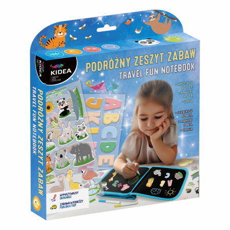 RECHIZITE SCOLARE IPB - DE NOTEBOOK PORTABIL PENTRU ACTIVITATI CU MARKERE SI STICKERE 3D KIDEA PZZKA