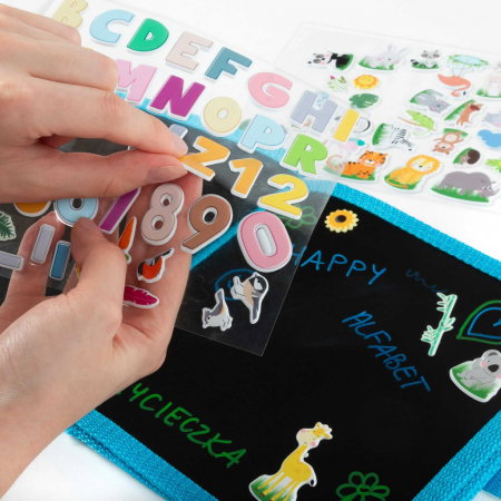 DE NOTEBOOK PORTABIL PENTRU ACTIVITATI CU MARKERE SI STICKERE 3D KIDEA PZZKA [5]