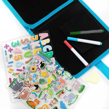 DE NOTEBOOK PORTABIL PENTRU ACTIVITATI CU MARKERE SI STICKERE 3D KIDEA PZZKA [4]