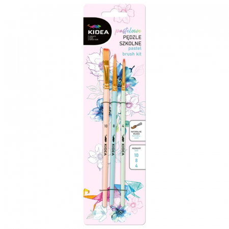 Pensule scolare - DE PENSULA PAR NATURAL 3/SET PASTEL KIDEA PP3KA