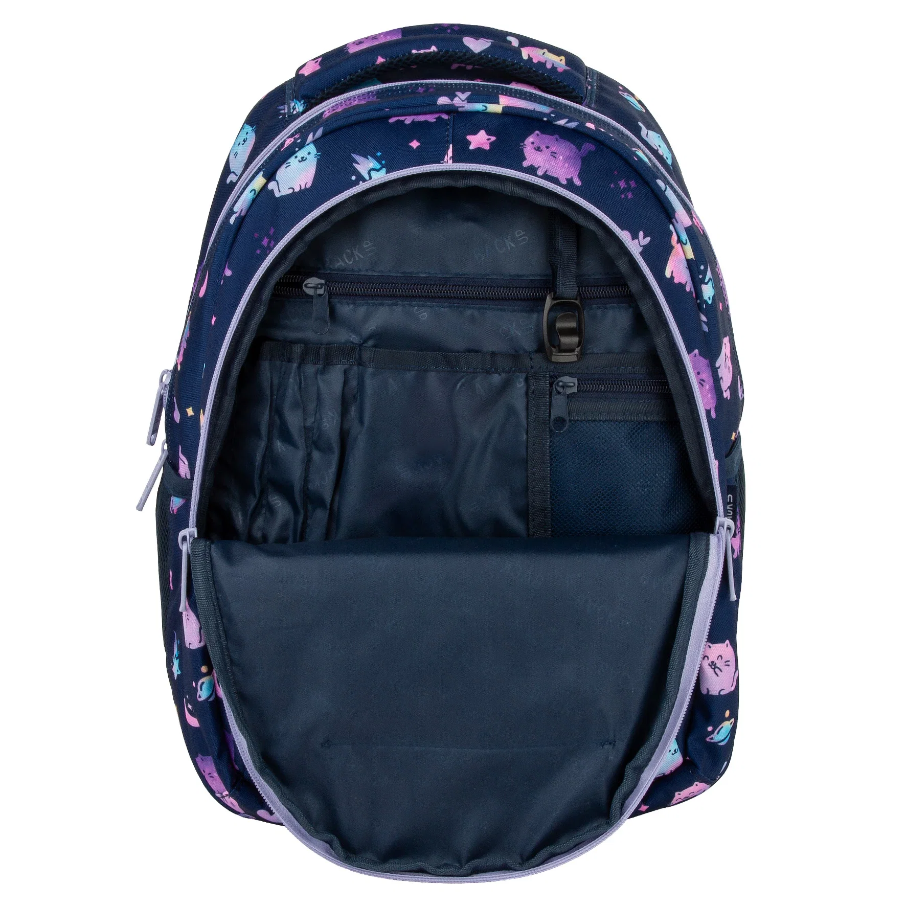DE RUCSAC SCOLAR BACKUP 3 COMPARTIMENTE VIOLET KITTENS PLB7O25 [6]