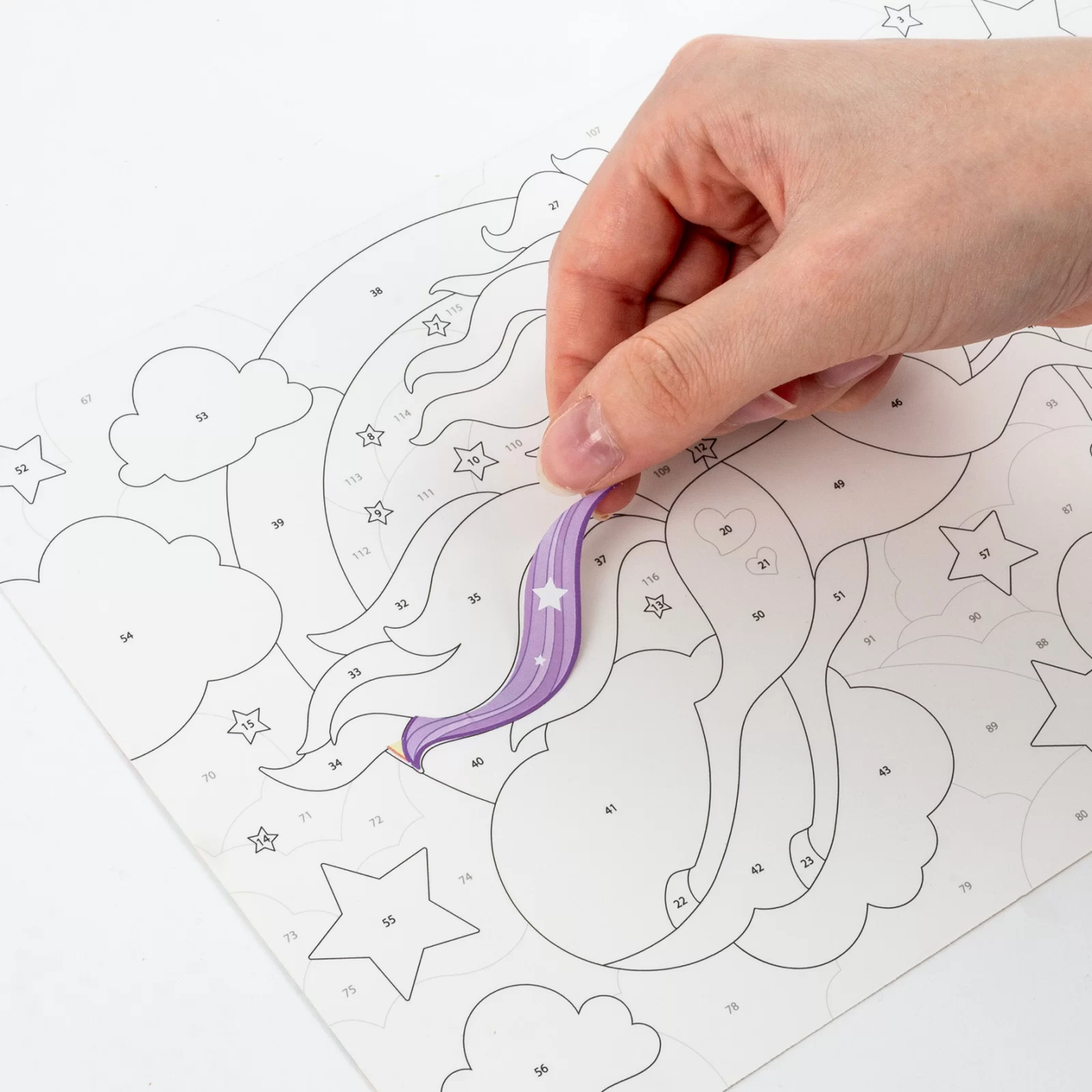 SET PICTURA PE NUMERE CU STICKERE, UNICORN, KIDEA WNJKA [2]