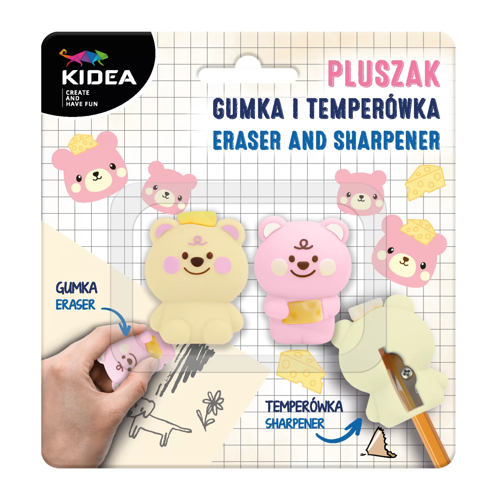 RECHIZITE SCOLARE IPB - DE SET SCOALA 2 PIESE URSULET DE PLUS KIDEA PUGUTKA