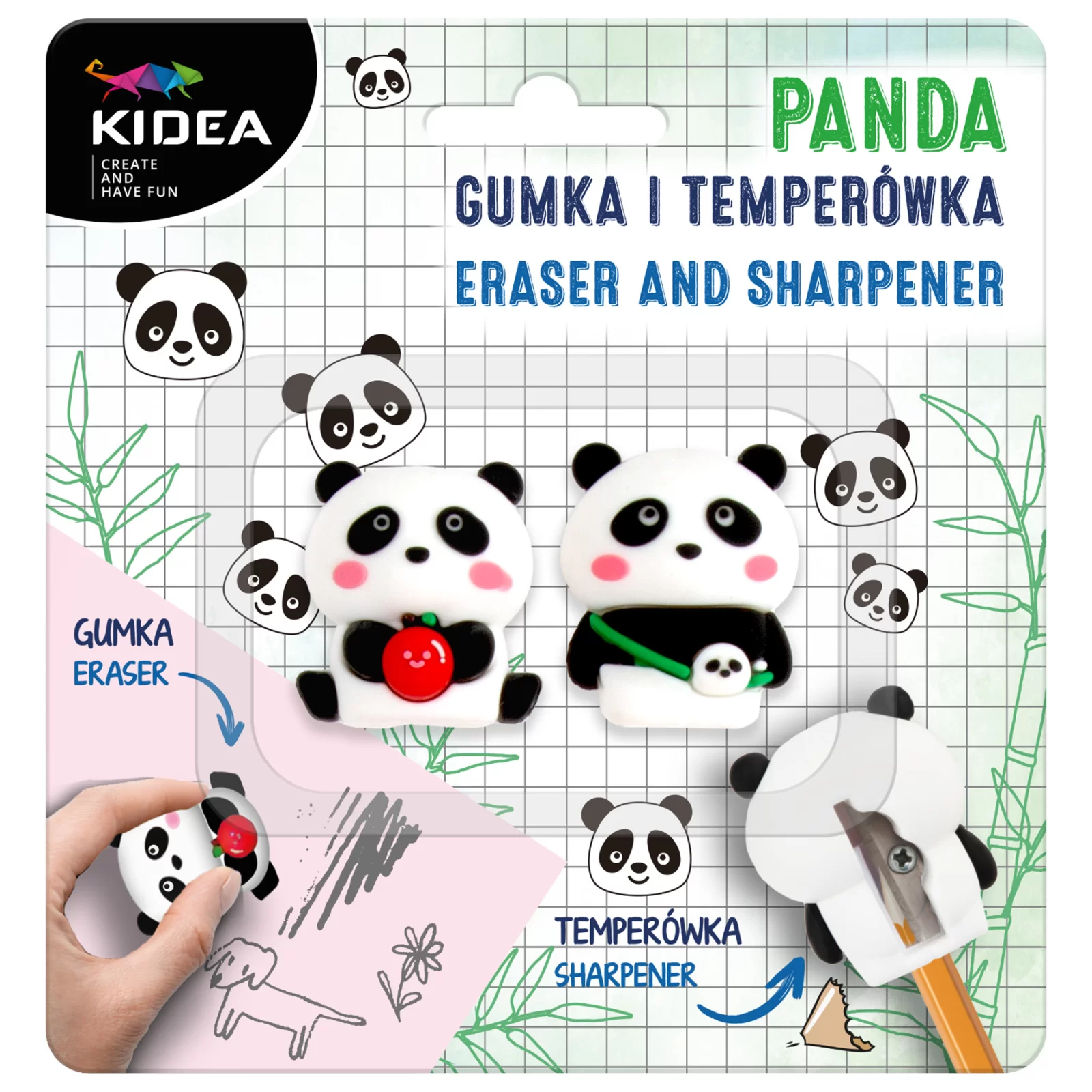 RECHIZITE SCOLARE IPB - DE SET SCOALA 2 PIESE URSULETI PANDA KIDEA PAGUTKA