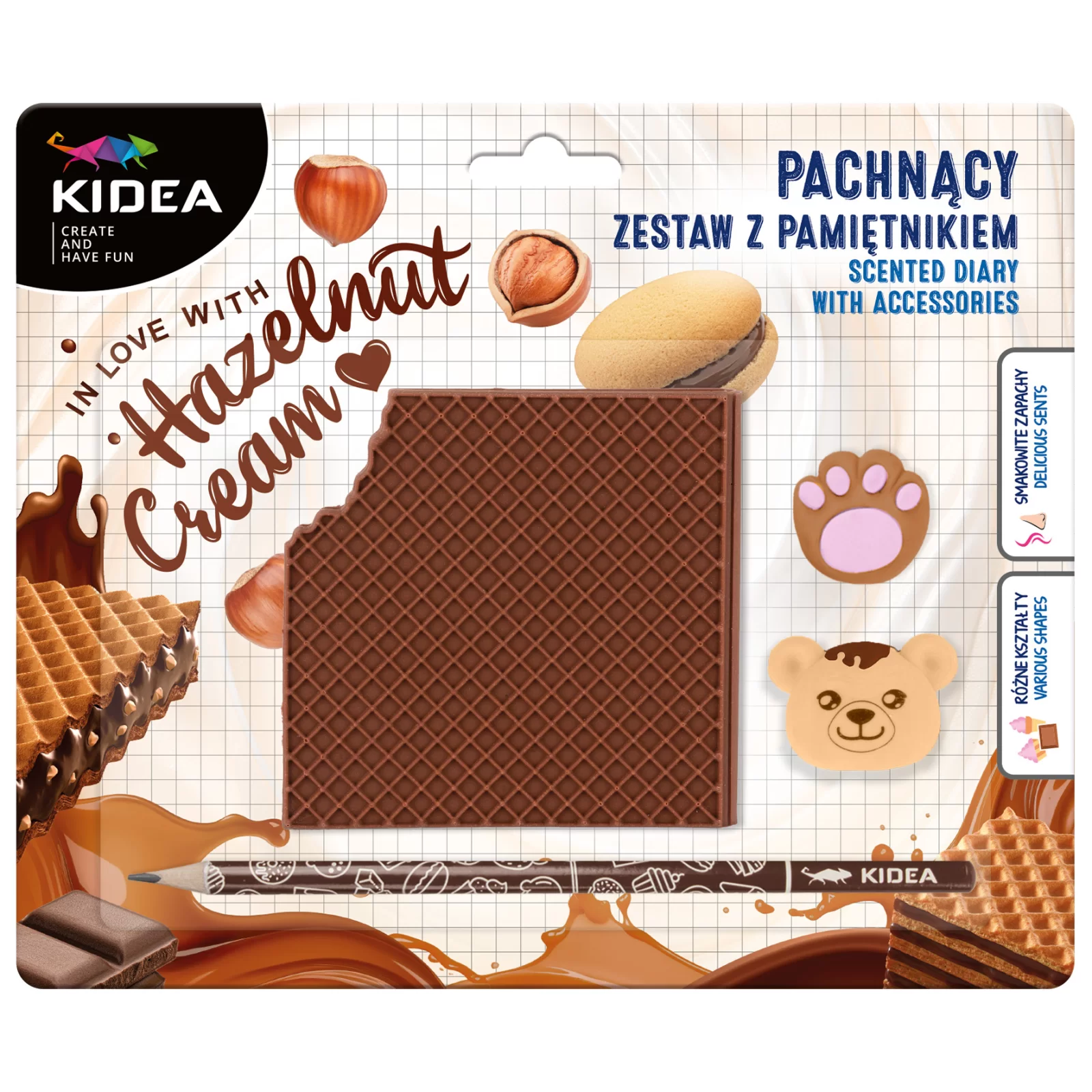 RECHIZITE SCOLARE IPB - DE SET SCOALA 4 PIESE, PARFUMAT WAFE KIDEA PPAWKA