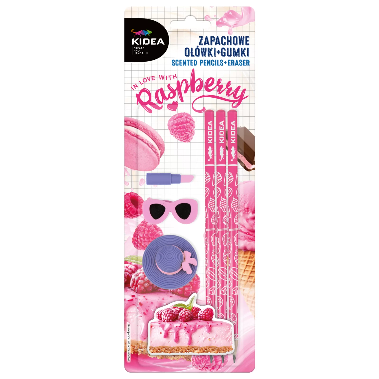 RECHIZITE SCOLARE IPB - DE SET SCOALA 6 PIESE PARFUMAT BRANZA DULCE SI ZMEURA KIDEA ZAGOMSKA