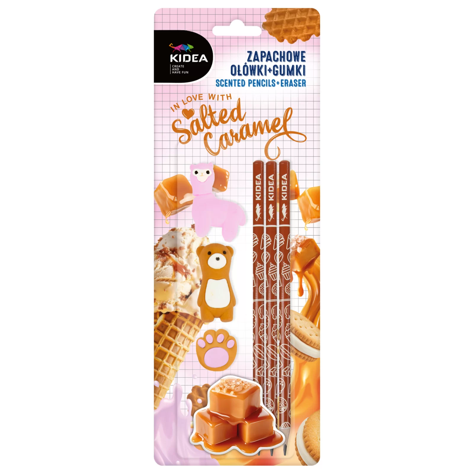 RECHIZITE SCOLARE IPB - DE SET SCOALA 6 PIESE PARFUMAT CARAMEL SARAT KIDEA ZAGOSKKA
