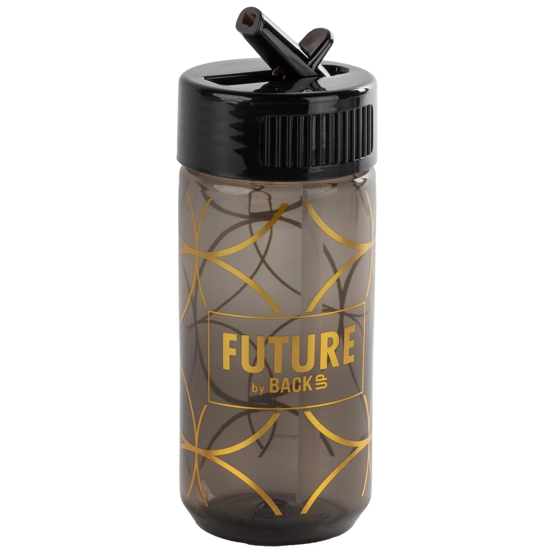 RECHIZITE SCOLARE IPB - DE STICLA APA BACKUP 330ML CU PAI FUTURE NEGRU-AURIU BADF39