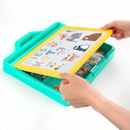 DE TABLITA MAGNETICA PORTABILA 5 IN 1 CU MARKERE, BURETE SI MAGNETI ZOO KIDEA PZT5W1ZKA [7]