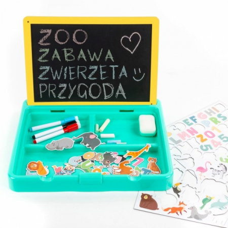 DE TABLITA MAGNETICA PORTABILA 5 IN 1 CU MARKERE, BURETE SI MAGNETI ZOO KIDEA PZT5W1ZKA [5]
