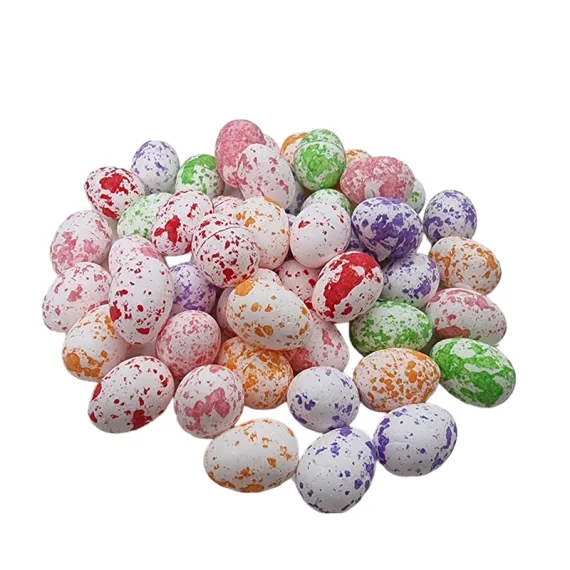 Ouă Decorative de Paște - DECORATIUNE PASTE OUA COLORATE DIN POLISTIREN 50/SET