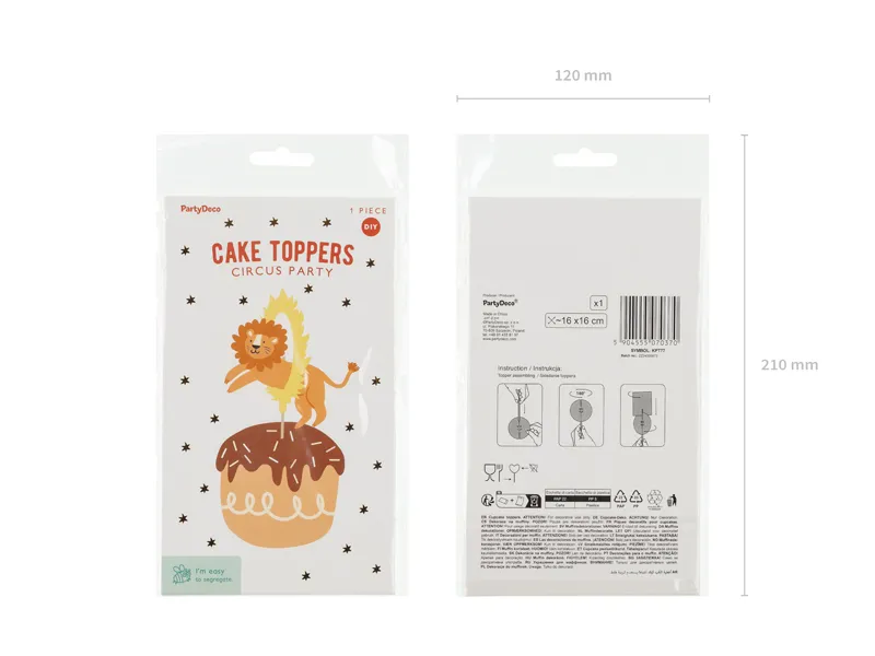 Topper Tort Leu Safari 16x16cm KPT77 [3]
