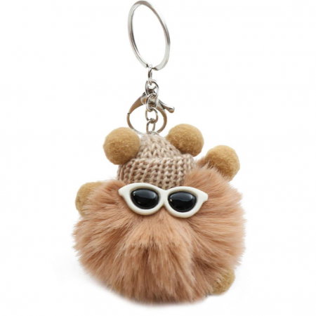 DIA BRELOC CHEI POM POM CU OCHELARI DE SOARE SI PALARIE 582370 [2]