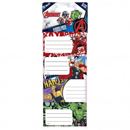 Etichete scolare - DIA ETICHETE SCOLARE AUTOADEZIVE 20/SET AVENGERS 506258