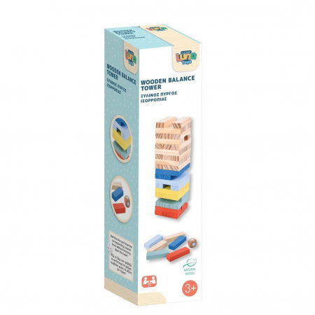 ARTICOLE COPII - DIA JOC EDUCATIV LUNA TOYS 57 PIESE TURN DE ECHILIBRU DIN LEMN 622871
