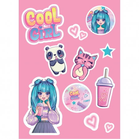 SET CADOU MUST, JURNAL CU LACAT, PIX, LIPICI SI STICKERE TEAM GIRL 586109 [2]