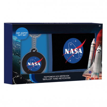 ARTICOLE COPII - DIA SET CADOU PORTOFEL SI BRELOC 20x12CM NASA 486072