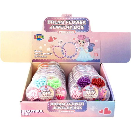 Seturi Creative pentru Copii - SET CREATIV BIJUTERII MARGELE 10.2*2*10.2CM DREAM FLOWER LUNA 622845