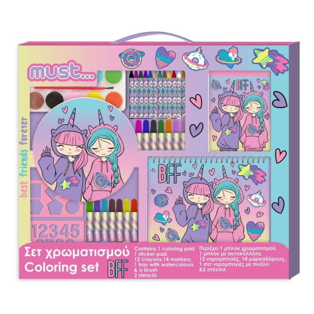 ARTICOLE COPII - SET DE COLORAT 31 PIESE 54x47CM MUST GIRL 586000