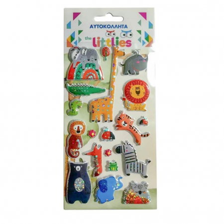 Etichete scolare si stickere - DIA STICKER 10*22CM ANIMALE THE LITTLIES 647002