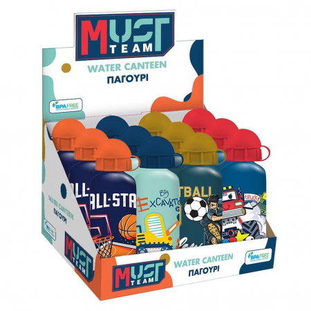 DIA STICLA ALUMINIU MUST TEAM 500ML 6.5*21CM BAIETI DIVERSE MODELE 586448 [4]