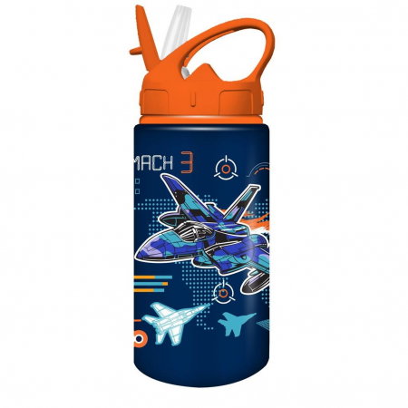 DIA STICLA APA ALUMINIU 500ML MUST CU PAI 7X19.5CM 4 MODELE 585689 [1]