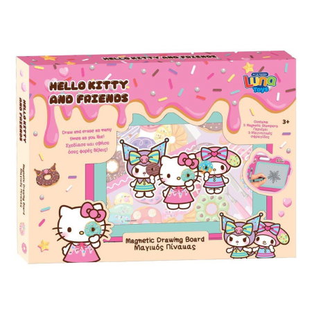 Jucarii - TABLITA MAGNETICA 38x28x3CM PENTRU SCRIS SI DESENAT HELLO KITTY&FRIENDS 490194