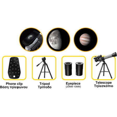 TELESCOP 20X/ 30X/ 40X LENTILA 10-20MM LUNA 623355 [2]