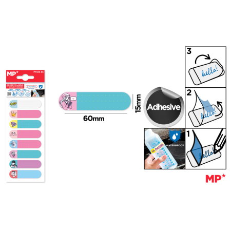 RECHIZITE SCOLARE IPB - Set 2 Coli Etichete Școlare Adezive Laminate MP PN125-95 - 16 Etichete Waterproof