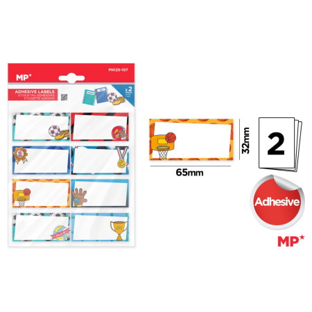 Etichete scolare - Etichete Școlare Adezive Sport IPB 2 Coli PN125-107