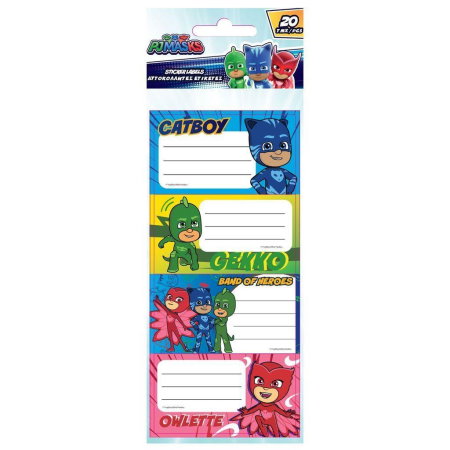 Etichete scolare - Etichete Școlare Autoadezive 20/Set PJ Masks 000484299