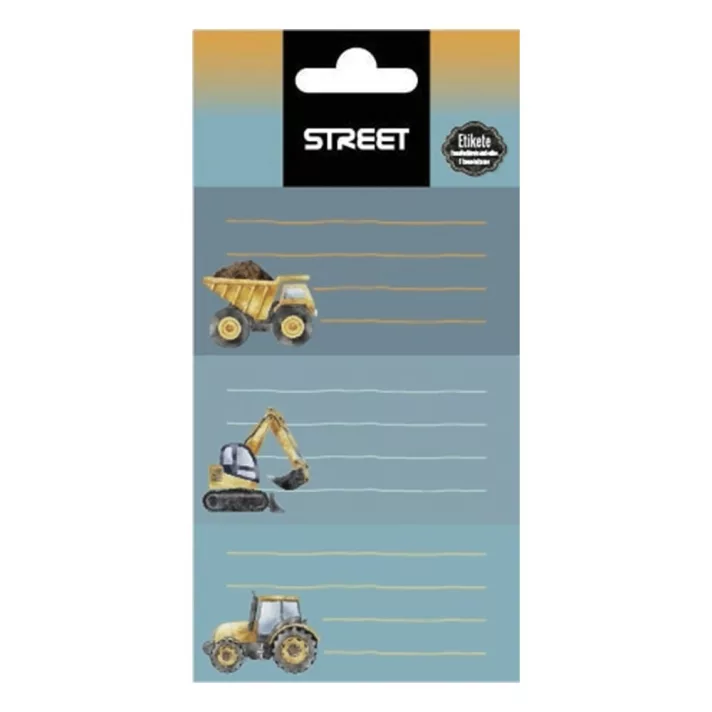 Etichete scolare - Etichete Școlare Autoadezive 9/Set Street Construction 23361