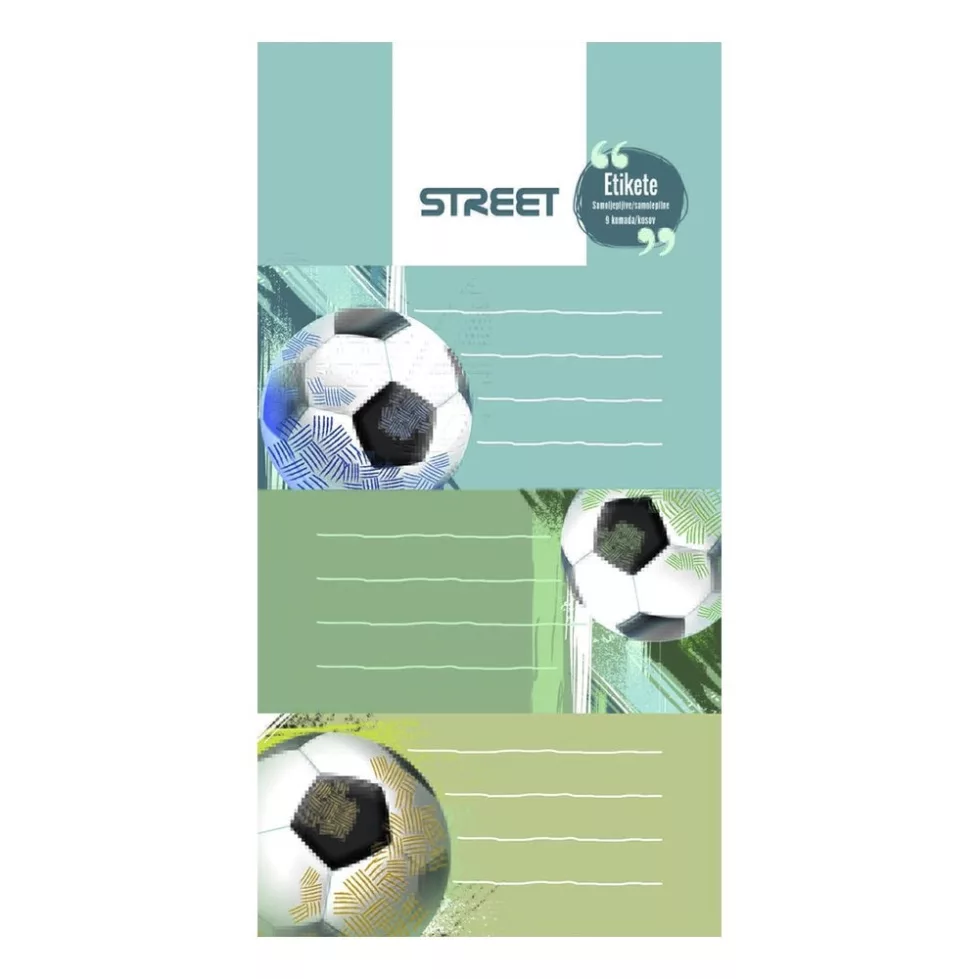 Etichete scolare - Etichete Școlare Autoadezive 9/Set Street Football 67610