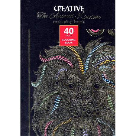 Carti de Colorat pentru copii - CARTE COLORAT A4 40F PENTRU ADULTI THE ANIMAL KINGDOM 75297