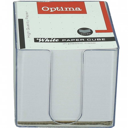 Cuburi de hartie - EU CUB HARTIE ALB 9*9*9CM CU SUPORT TRANSPARENT 22945