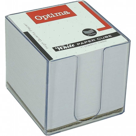 EU CUB HARTIE ALB 9*9*9CM CU SUPORT TRANSPARENT 22945 [1]