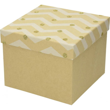 Cutii cadouri - CUTIE CADOU 22*22*16CM KRAFT 75007
