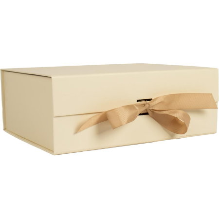 CUTIE CADOU CRACIUN 33*25*12.5CM BEJ CU FUNDA SI MAGNET 775185 [1]