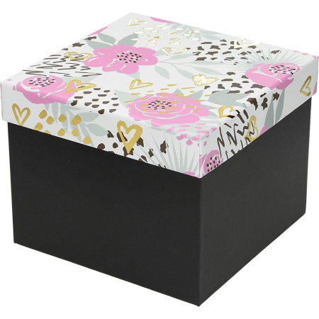 Cutii cadou si accesorii - CUTIE CADOU FLORI 21*21*16CM 75012