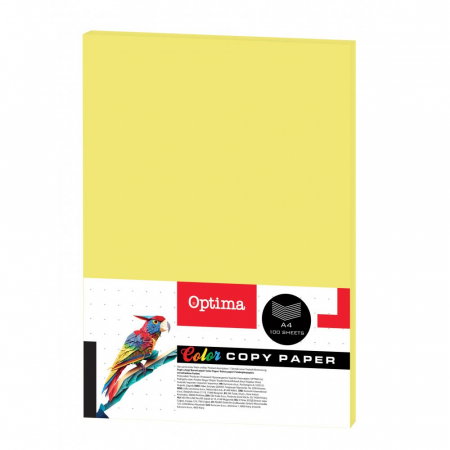 Hartie si carton colorate - EU HARTIE COLOR A4 80GR/M2 100/SET GALBEN FLUO 130068