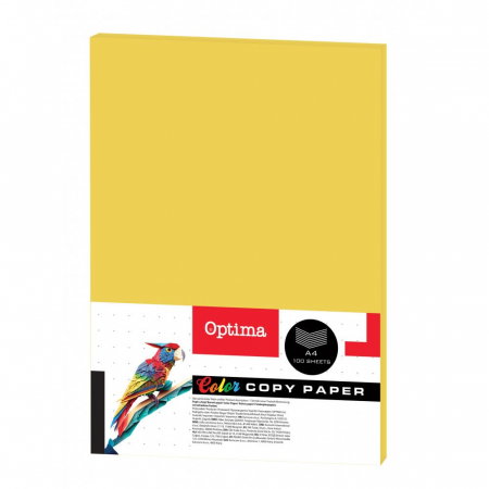 RECHIZITE SCOLARE IPB - EU HARTIE COLOR A4 80GR/M2 100/SET GALBEN LAMAI 130060