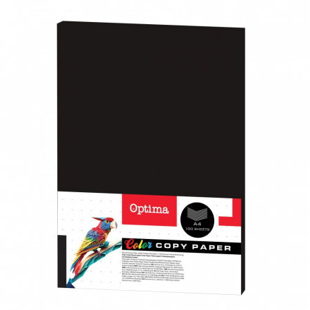 RECHIZITE SCOLARE IPB - EU HARTIE COLOR A4 80GR/M2 100/SET NEGRU 130072