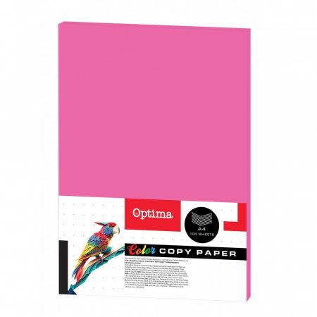 Hartie si carton colorate - EU HARTIE COLOR A4 80GR/M2 100/SET ROZ FLUO 130070